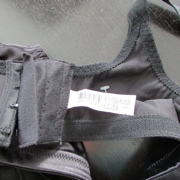 JUST MY SIZE Soft Cup Bra - Black - 46D - NEW - Picture 10 of 10